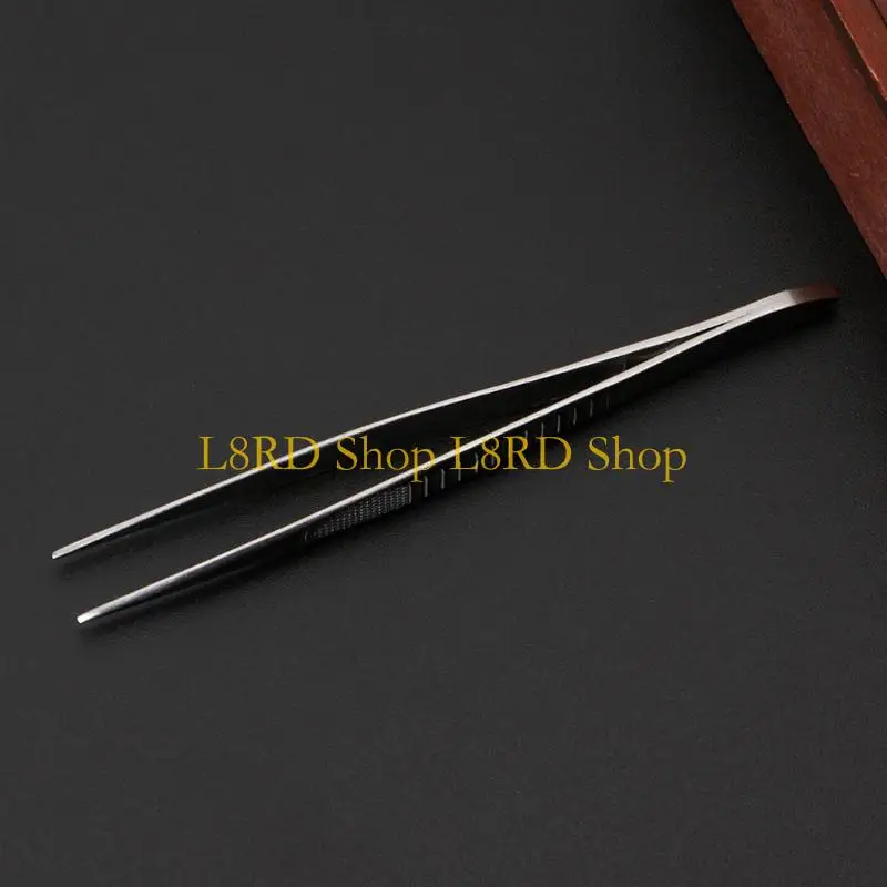 L8rd Tweeve points fins en ligne droite professionnels pour l'extension des cils en acier inoxydable