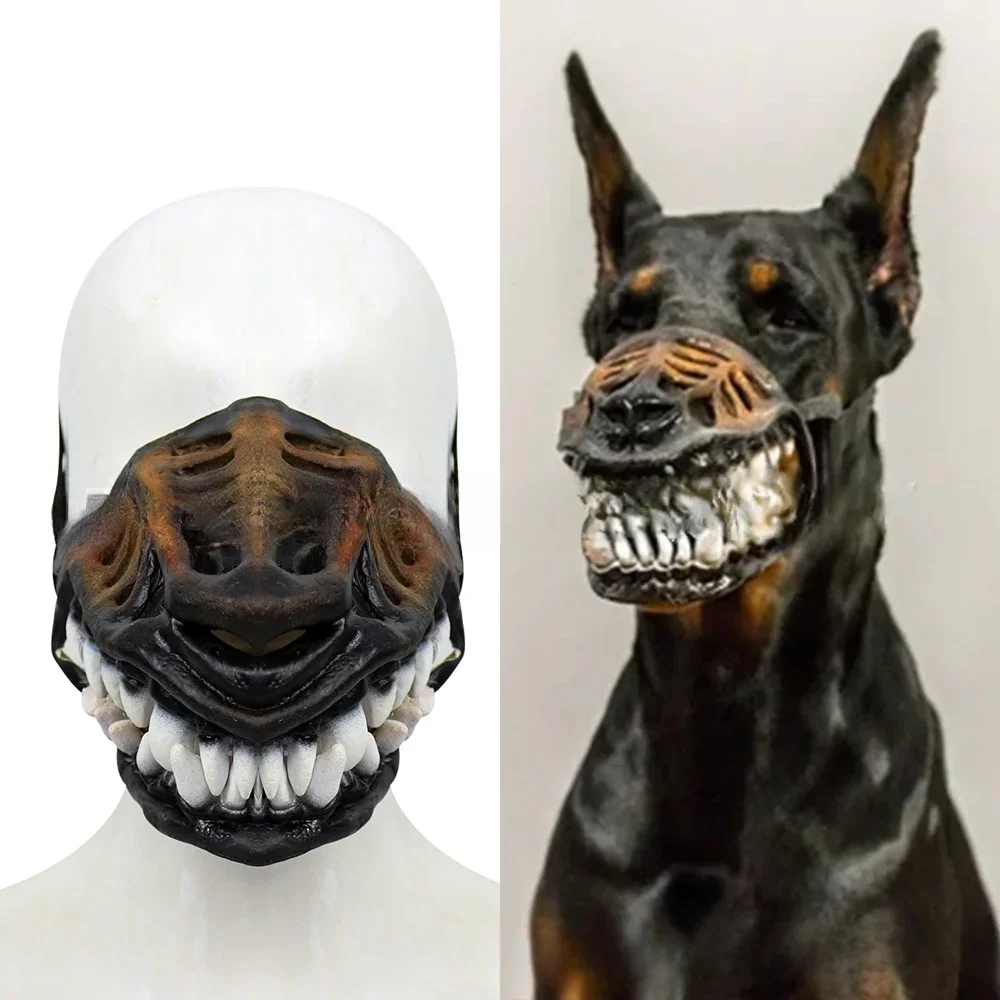 Halloween Dog Mask Latex Cosplay Party Animal Mask Costume Prop Funny Party Mask