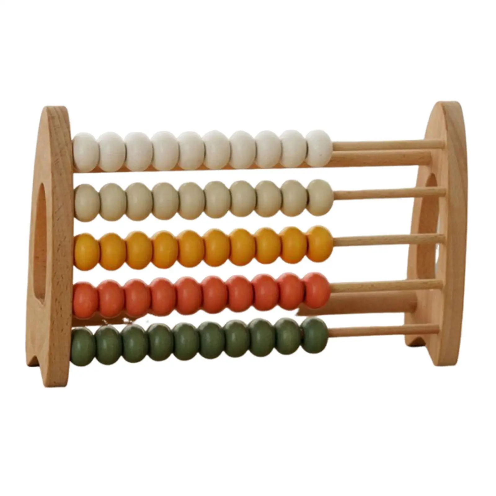 Practical Wooden Counting Toy for Kids Abacus Frame with Beads Early Education Math