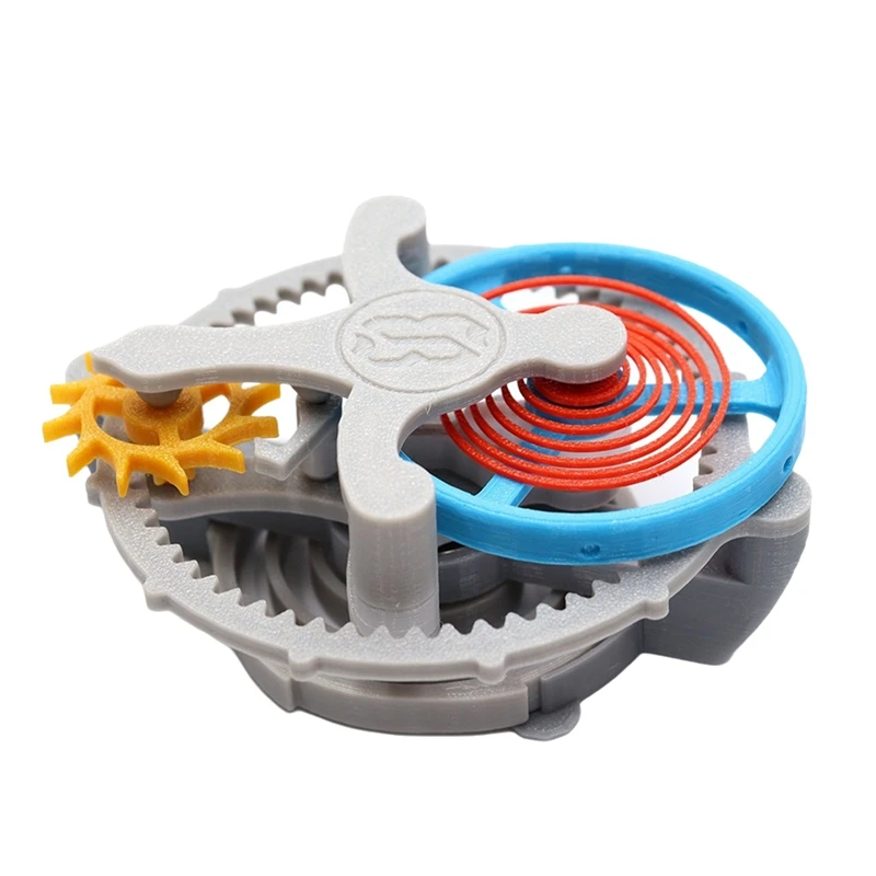 (NEW) Mechanical Clock Internal Structure Model Tourbillon Working Principle 3D Printing DIY Movement Winding Gear Device