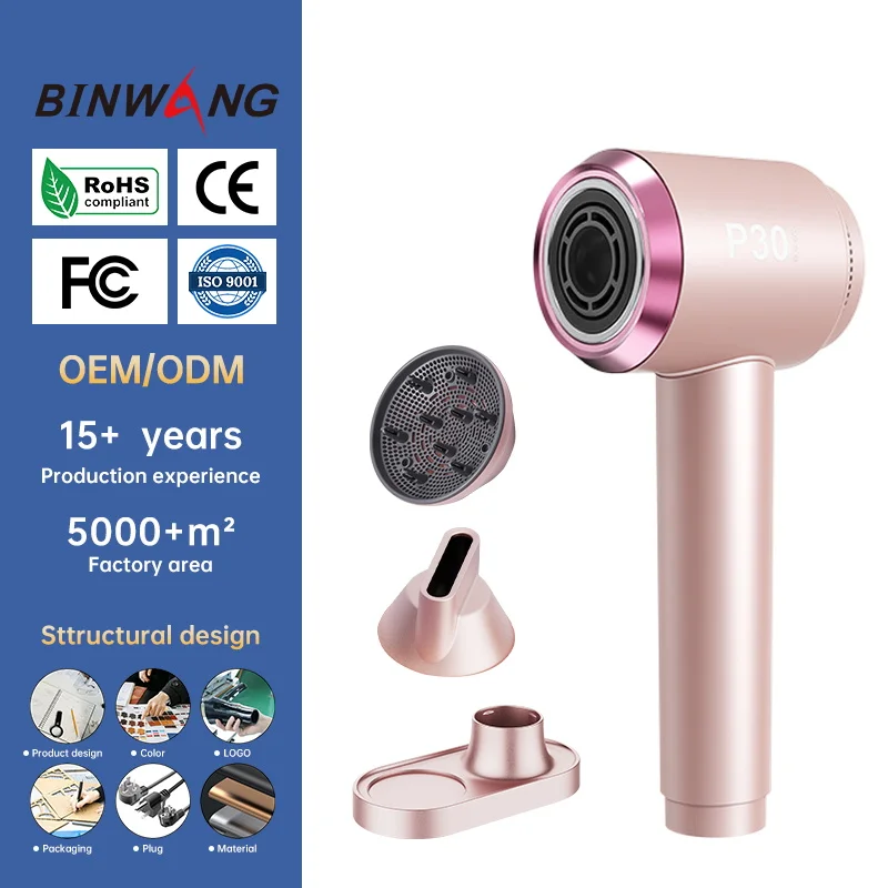 Automatic Professional Cordless Hair Dryer High-Speed Compact Design Outdoor Rechargeable Wireless Blower Haartrockner