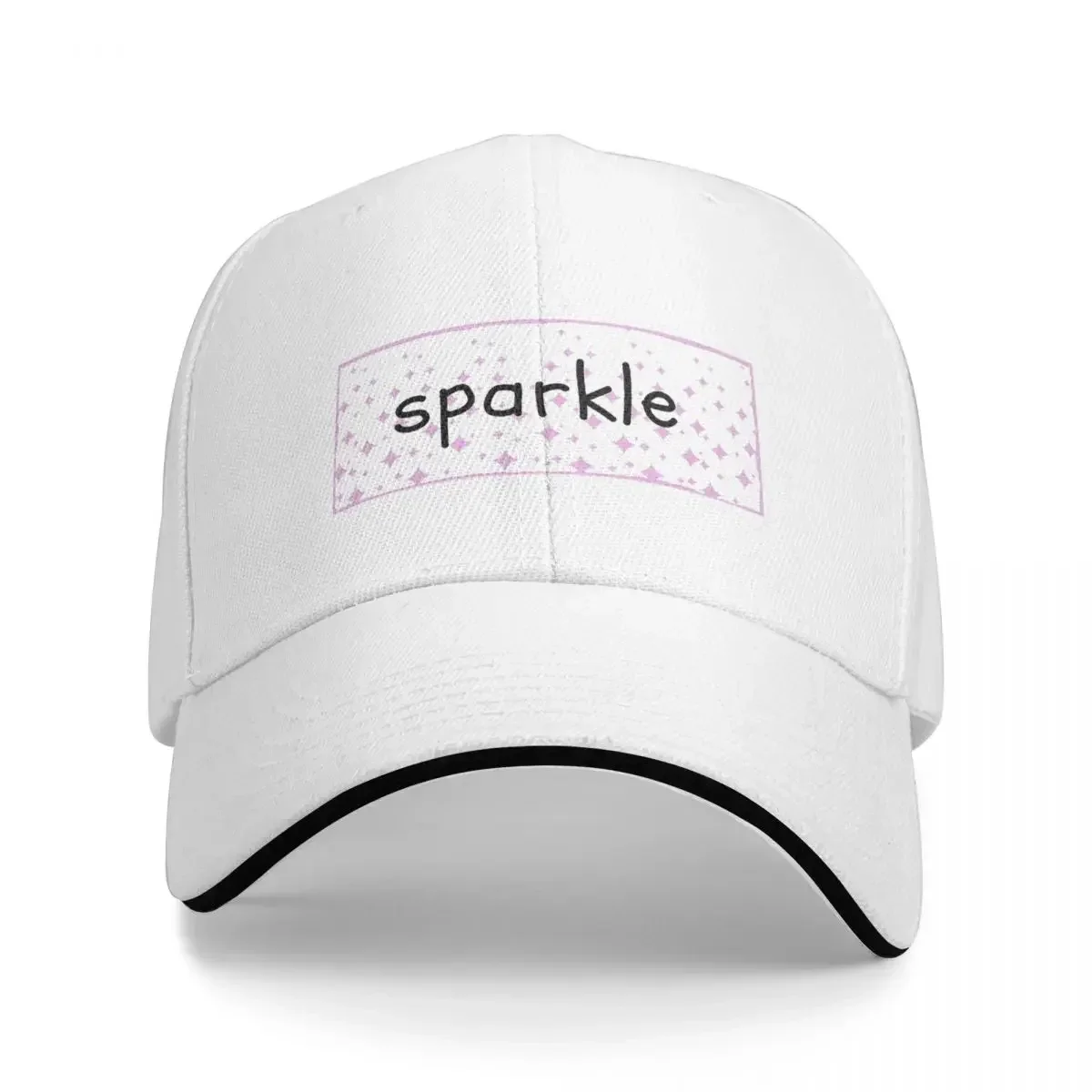 Sparkle On Bright Pink Stars Baseball Caps Snapback Fashion Baseball Hats Breathable Casual Outdoor For Men's And Women's