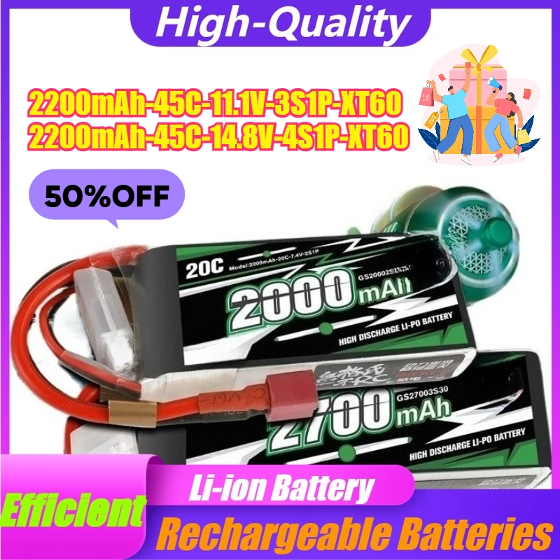 

For ACE 2200mAh 30C 45C 7.4V 11.1V RC Drone Model 2S3S6S Lithium Battery
