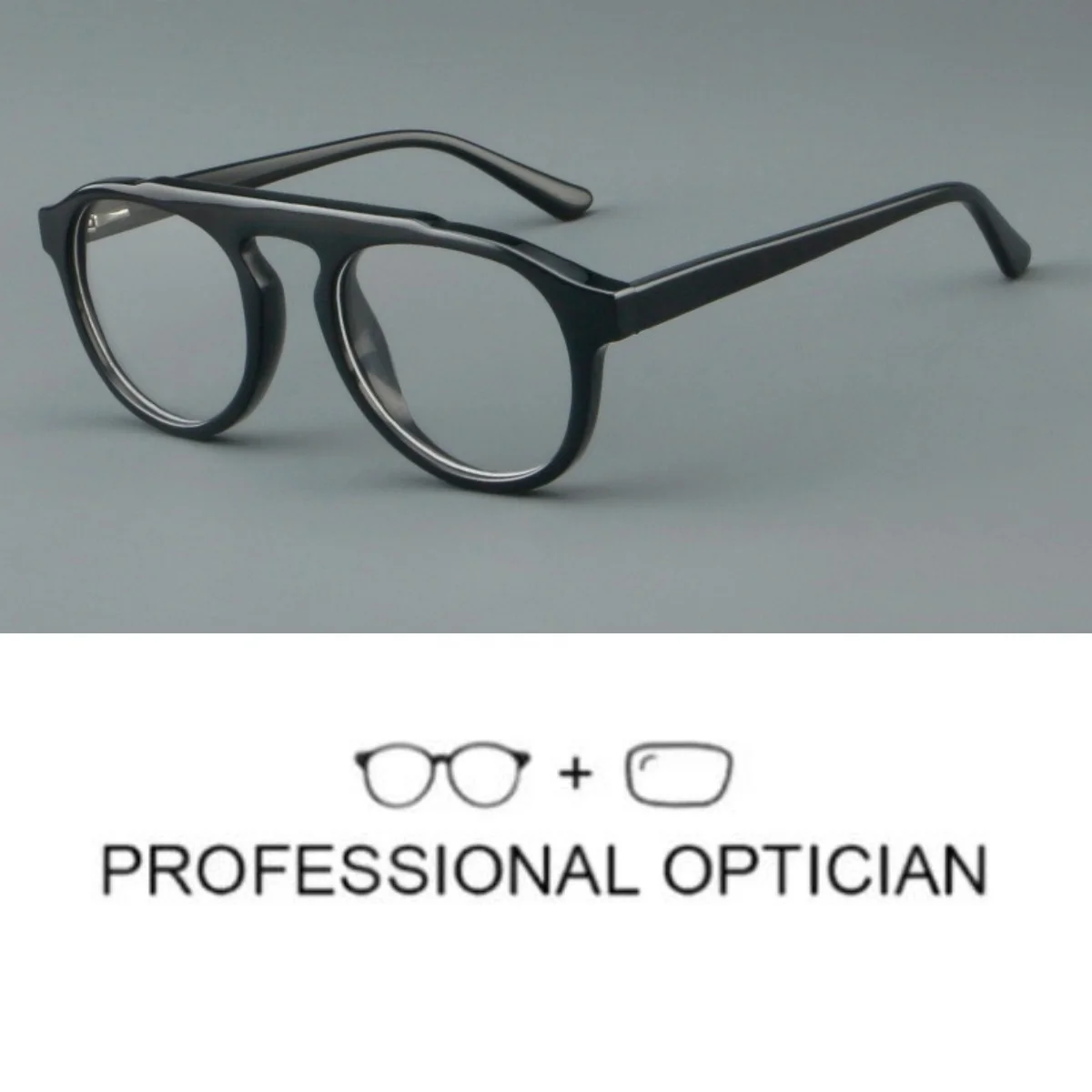 

Acetate Oval Prescription Glasses Anti Blue Light/Photochromic/ Myopia/Hyperopia/Progressive Eyeglasses Unisex