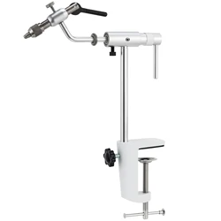 Fly Tying Vise 360 Degree Rotary Stainless Steel Aluminum Alloy Fishing Flies Tieing Tools C-Clamp Mount Standard Jaws