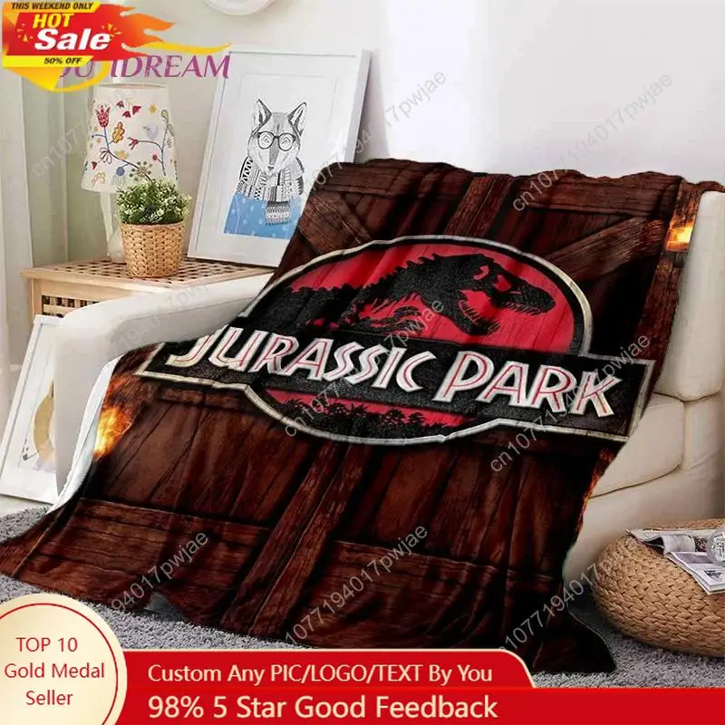 3D Cartoon Jurassic Park Dinosaur Dino Soft Flannel Blanket for Beds Bedroom Sofa PicnicThrow Blanket for Outdoors Leisure Gift