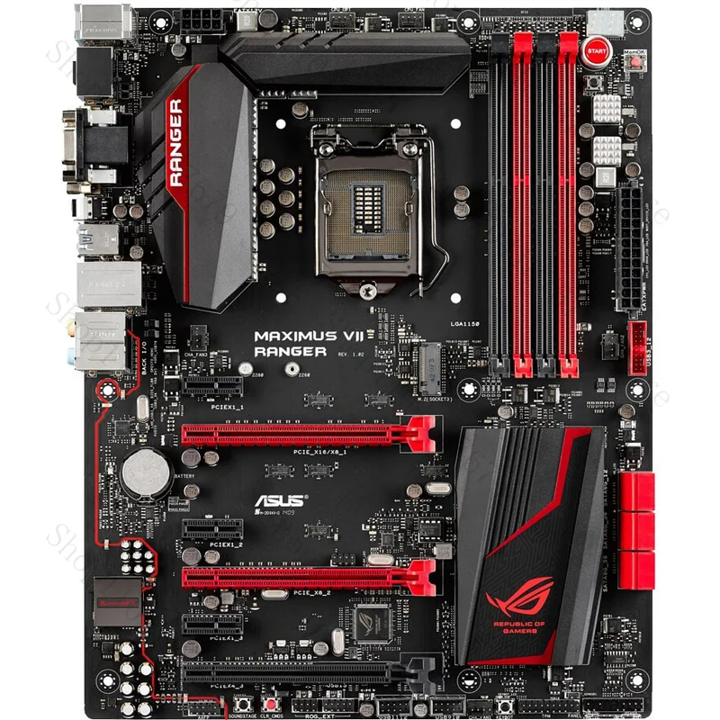 

Материнская плата для ASUS ROG MAXIMUS VII RANGER с поддержкой DDR3 32 ГБ 1150 VGA + DVI + HDMI