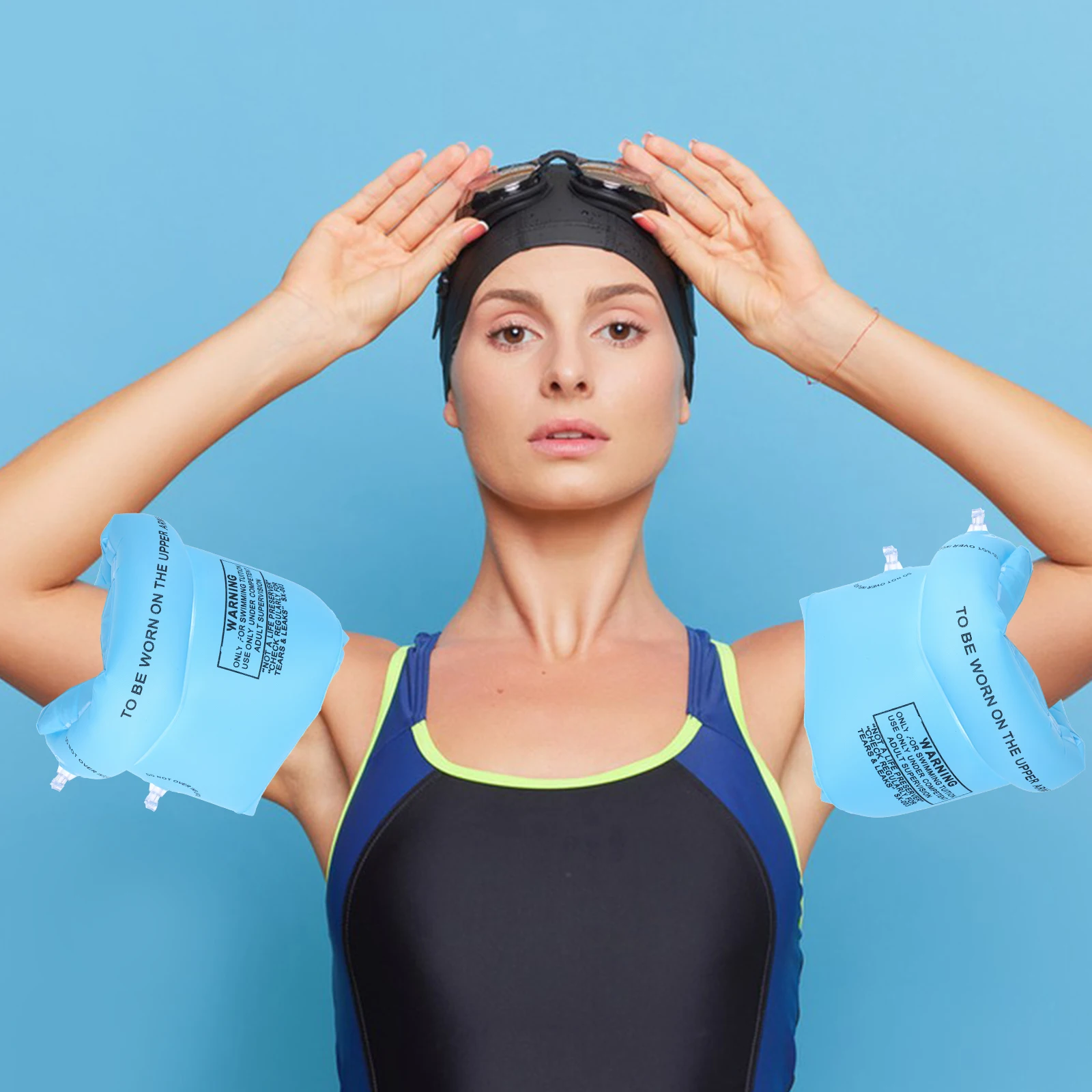 팽창식 팔 수영 반지 완장 반지 성인용 플로티 바디 완장 풀 커버 Pvc 성인용