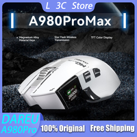 Dareu A980Pro Max Big Hand Mouse Tri-mode Connection Esports Gaming Mouse Star Flash Cable 8k Wireless 4k Gamer Gift PC Custom