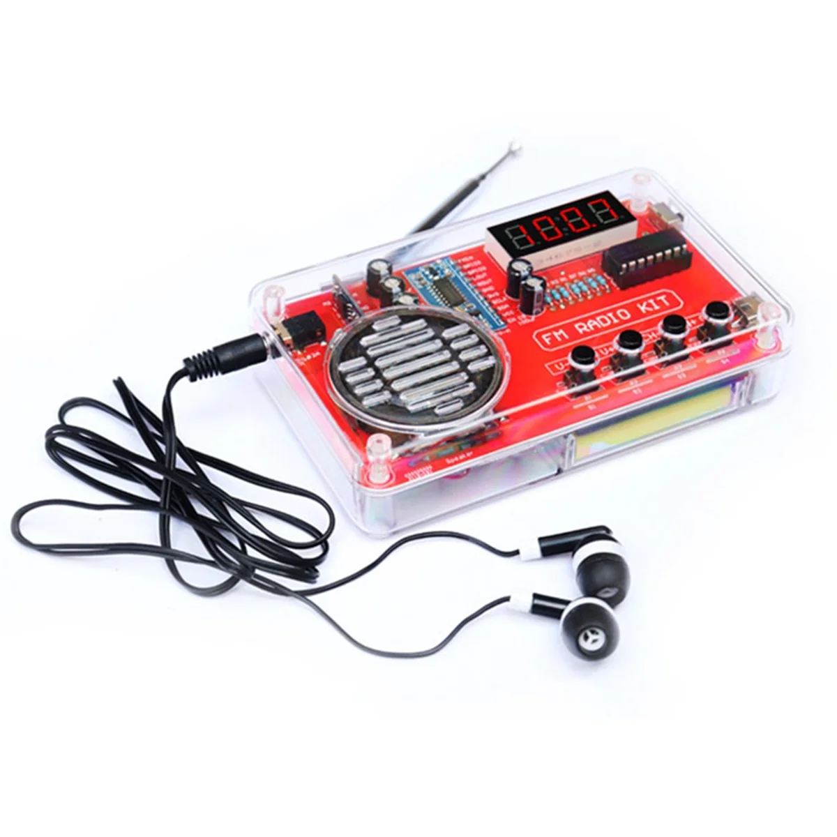 B03B-FM Radio DIY Kit Electronic Assembly Soldering Practice Kit 50-108 MHz Receiver with LCD Display