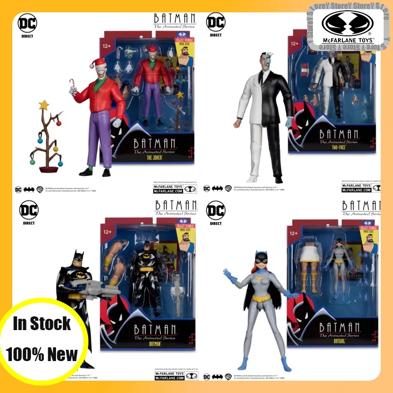 Original Mcfarlane Toys Batgirl&Christmas With The Joker&Two-Face&Lightning Strike Batman Action Figure Collection Custom Doll G