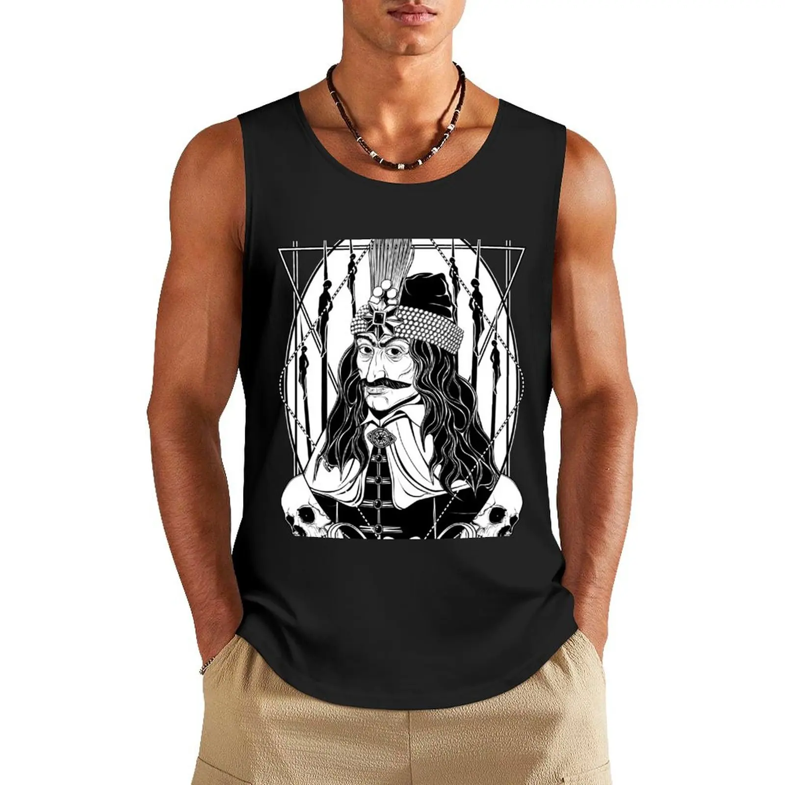 Vlad the Impaler Tank Top Man summer clothes T-shirt Men's gym sleeveless vest men summer clothes men 2024