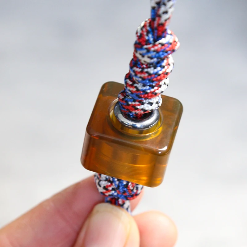 PEI Square Fidget Spinner Hand Spinner Fidget Toys  Umbrella Rope EDC Paracord Accessory  Adult Gifts