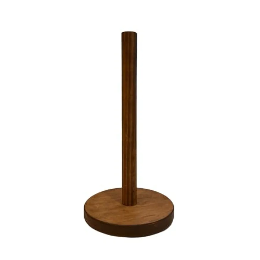 

UNpaper Towel Holder Handcrafted Wooden Stand for Reusable Paper Towels 6" Base with Non-Slip Felt Fits 12-24 Cloth Towels Hand