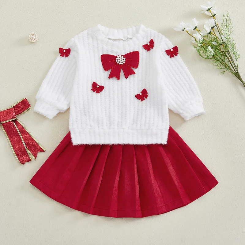 girls-autumn-winter-clothes-set-2-pieces-suit-pearl-bow-long-sleeve-knit-sweater-pleated-skirt-kids-sets-children-clothes