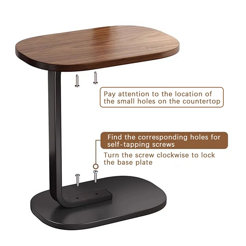 Portability Household Compact Tea Table C Shaped Side Table Modern Light Luxury Style Small Coffee Table Living Room image 4