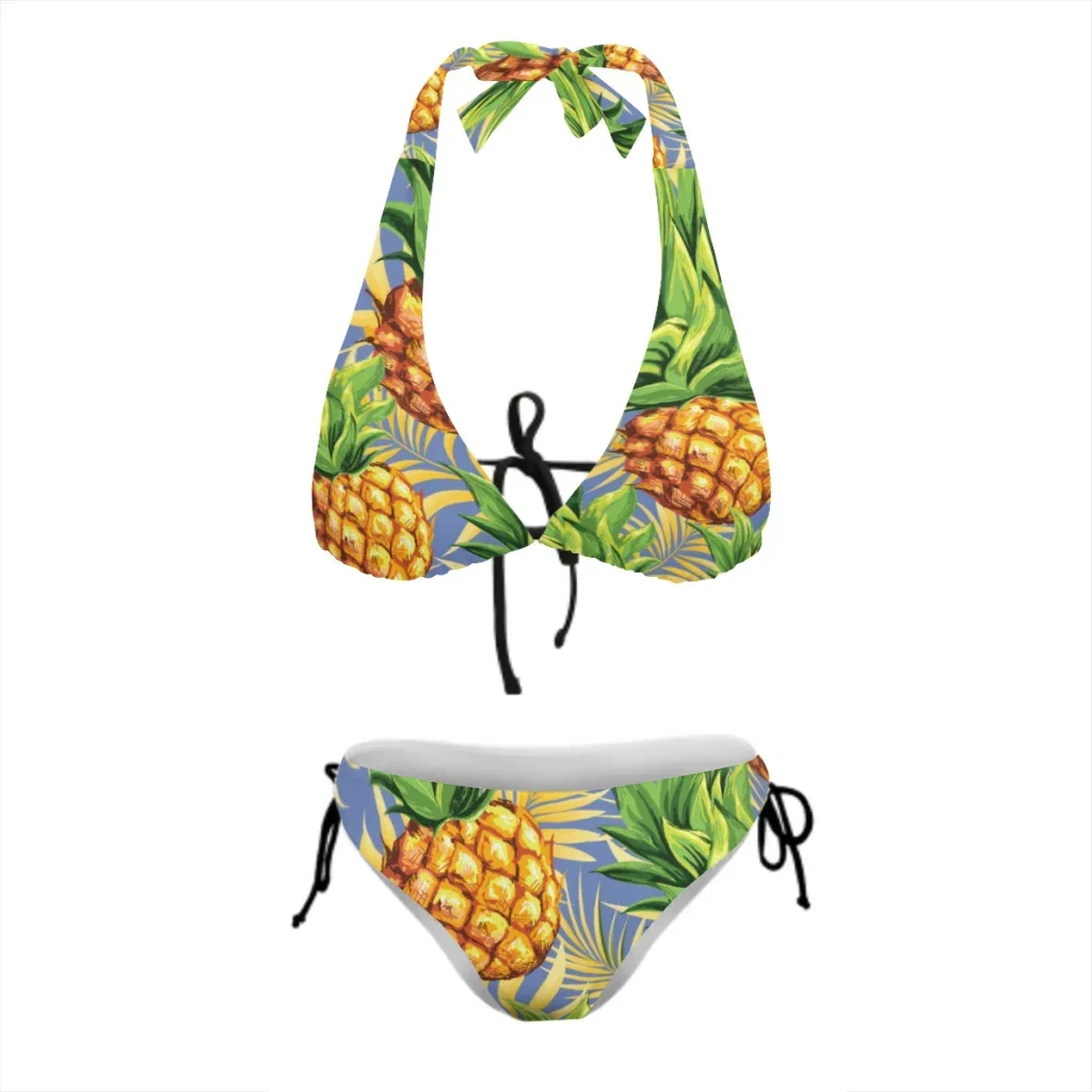 Bikini Set Swimwear Women Swimsuit Sexy Push Up Swimming Bathing Suit Pineapple