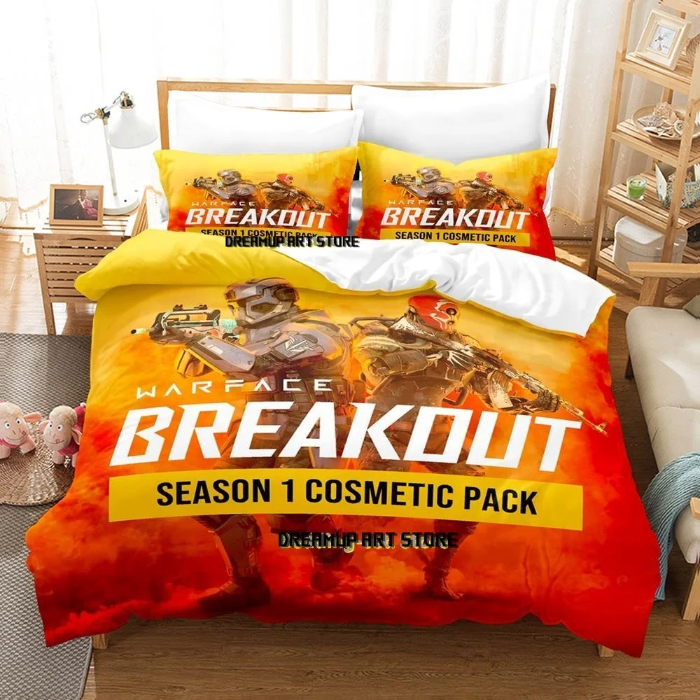 

3D Print Warface Breakout Bedding Set Single Twin Full Queen King Size Bed Set Adult Kid Bedroom Duvetcover Sets Anime Bed Sheet