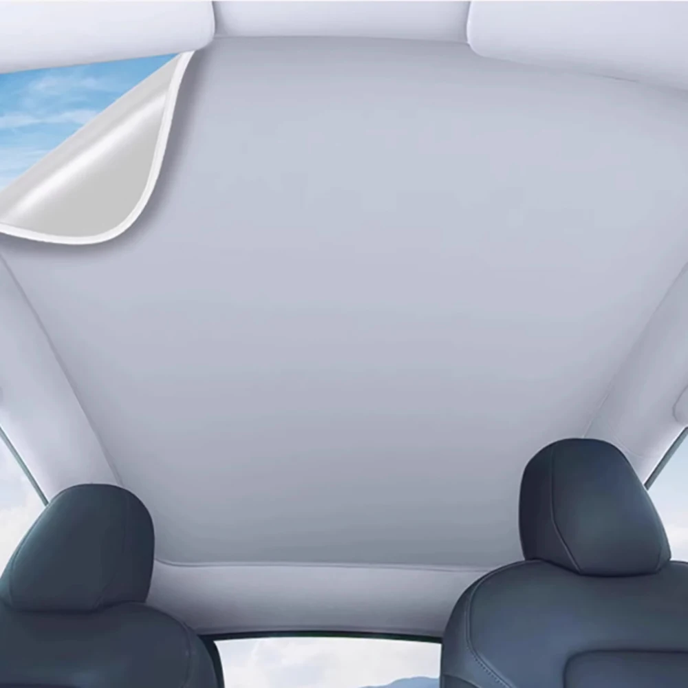 Assorbimento elettrostatico parasole Ice Cloth tetto apribile anteriore posteriore in vetro lucernario parasole raffreddamento interno per Tesla Model 3 Model Y