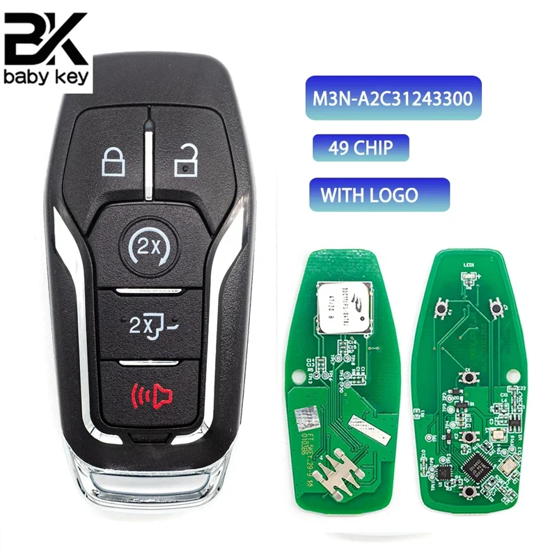 

BB Key for Ford Fusion Explorer Edge Mustang 2013 2014 2015 2016 2017 902MHz ID49 Chip FCC ID:M3N-A2C31243300 Smart