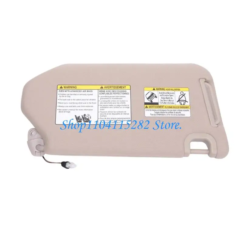 Integrated Rotating-Rod Vehicle Sun Visors for 2013-2018 Driver Side Application, Replacement with Flip-Open Mirror Cover