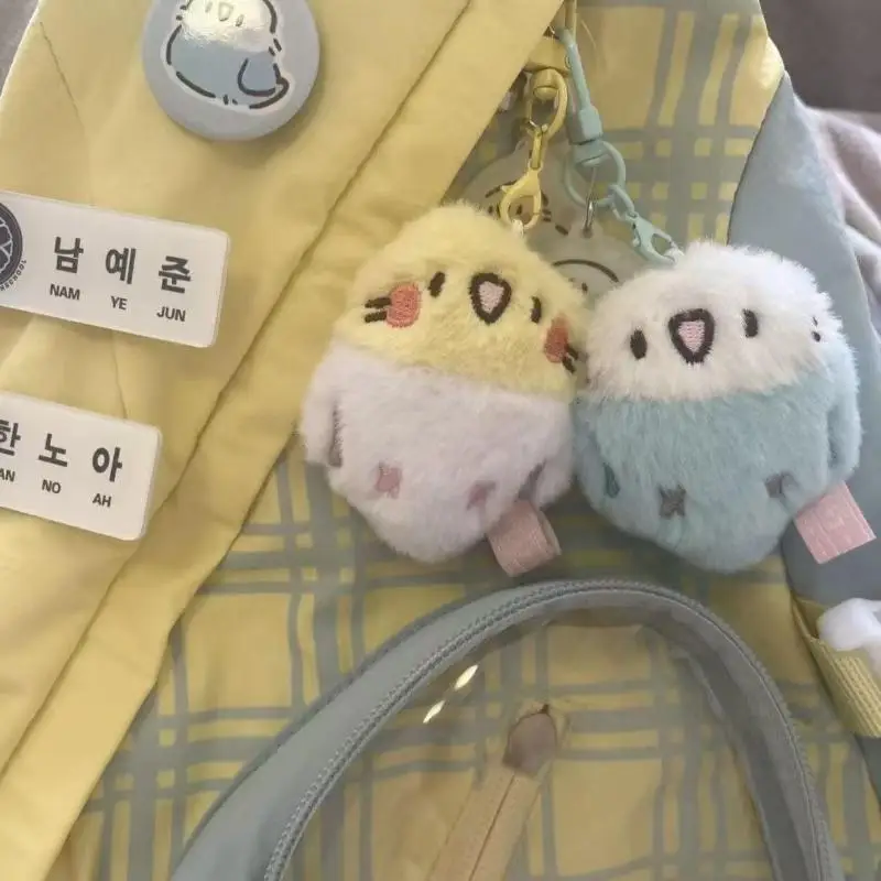 Poupée en peluche perroquet oiseau mignon, 1 pièce, jouets en peluche doux, décoration suspendue Kawaii, porte-clés pendentif pour sac à dos, cadeaux pour enfants