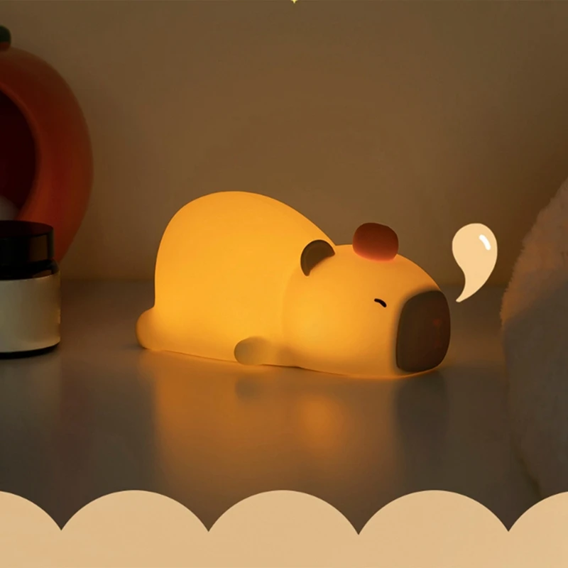 Cartoon Kapibara Night Light Birthday Gift Atmosphere Night Light Dormitory Desktop Bedside Sleep Night Lamp