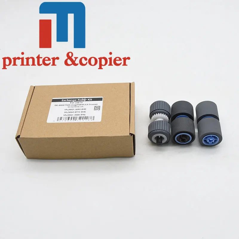 1sets MG1-3493 MA2-6772 MG1-3586 scanner roller kit for CANON DR-6080 7580 9080C  scanner pick up roller kit