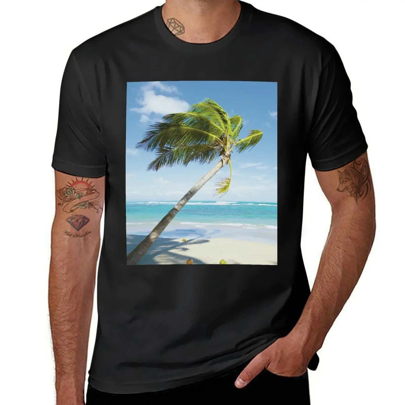 Wind On A Palm Tree In Bali T-Shirt plus size tops sublime anime clothes boys animal print mens t shirt graphic