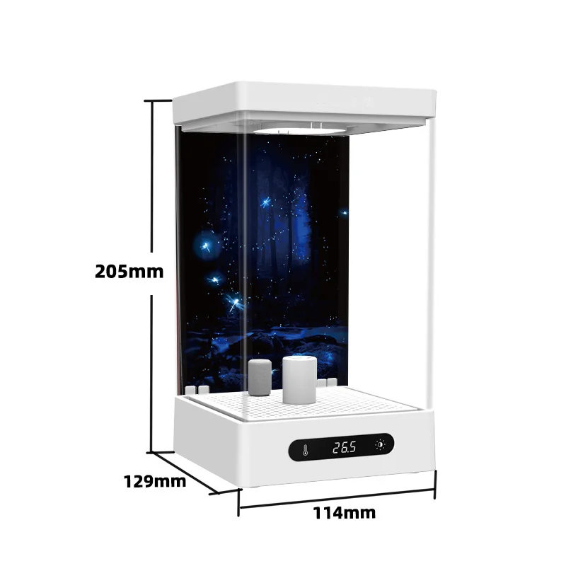 Betta Fish Tank Multifunctional Intelligent Fish Tank Temperature Control Digital Display Aquarium with RGB Ecological Light