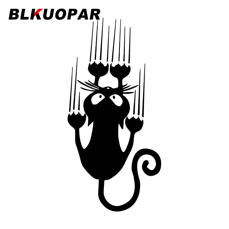 

BLKUOPAR New Design Black Cat Car Sticker Animal Decals Vivid And Lovely Silhouette Waterproof Trunk Surfboard Accessories