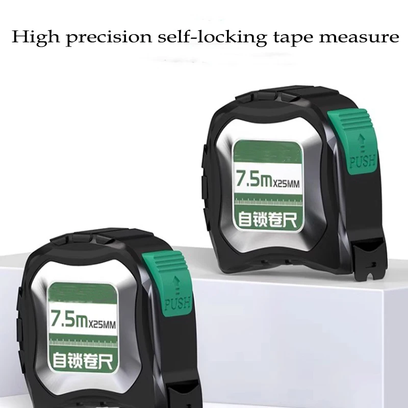 

Metric Measuring Tape Self Locking Steel Tape Measure High Precision Wear-resistant Ruler Measuring Tools