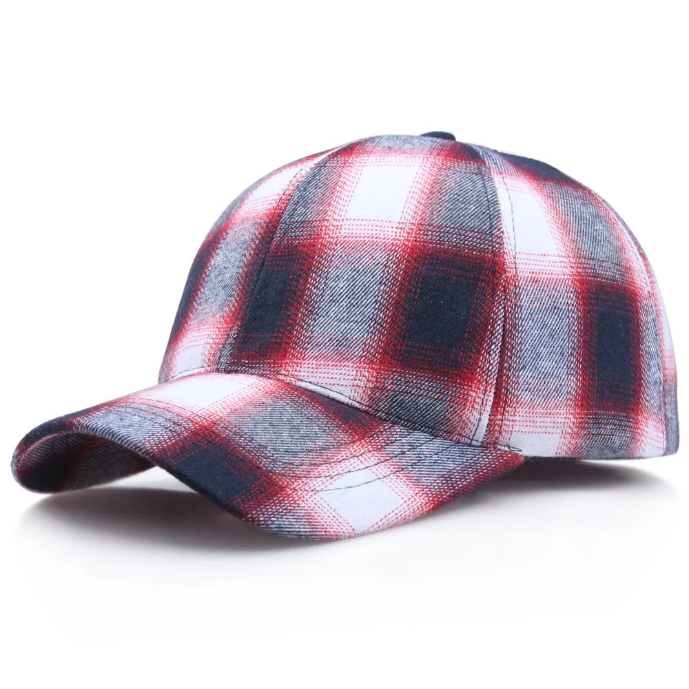 Autumn/Winter Exquisite Checkered Baseball Caps Unisex Outdoor Leisure Casquette Vintage Sports Visor Duck Hats For Teenagers