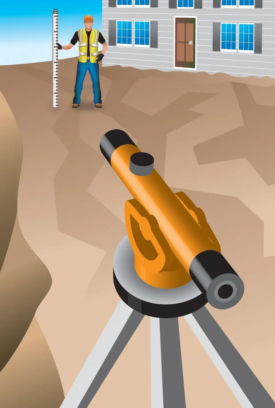 Level & Tool 40-6912 22X Builder's Transit Level System, Orange, 1 Kit