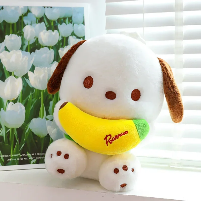 Sanrio 대형 60cm Pochacco 시리즈-바나나 빅 봉제 인형 베개 어린이 장난감 애니메이션 소프트 소녀 생일 선물 소파 장식