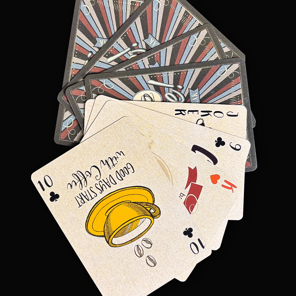 أوراق اللعب الورقية للقهوة، مجموعة البوكر الكلاسيكية الكلاسيكية من البطاقات، جميع البدلات المختلفة للتجمعات العائلية والحفلات والمناسبات الأخرى #5