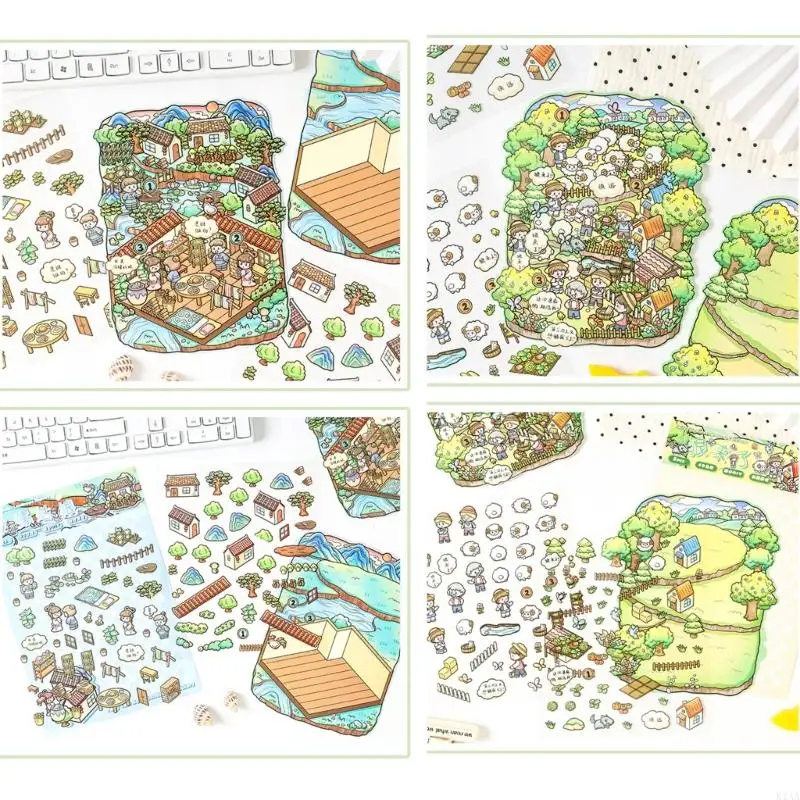 K1AA DIY Trang trí Sticker Fairies Tale Series Sticker Sticker 3D Sticker Tạp chí Tạp chí Cung cấp quà tặng cho trẻ trẻ con