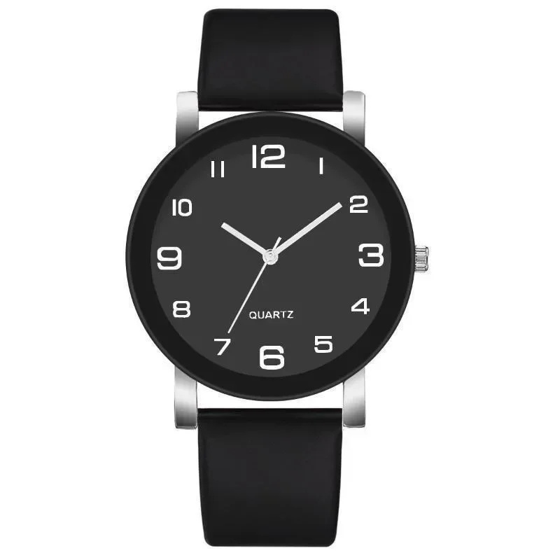 Moda simples relógio de couro relógios relógio de quartzo feminino masculino casual relógio de pulso digital casal relógios 자Relojes Para Mujer