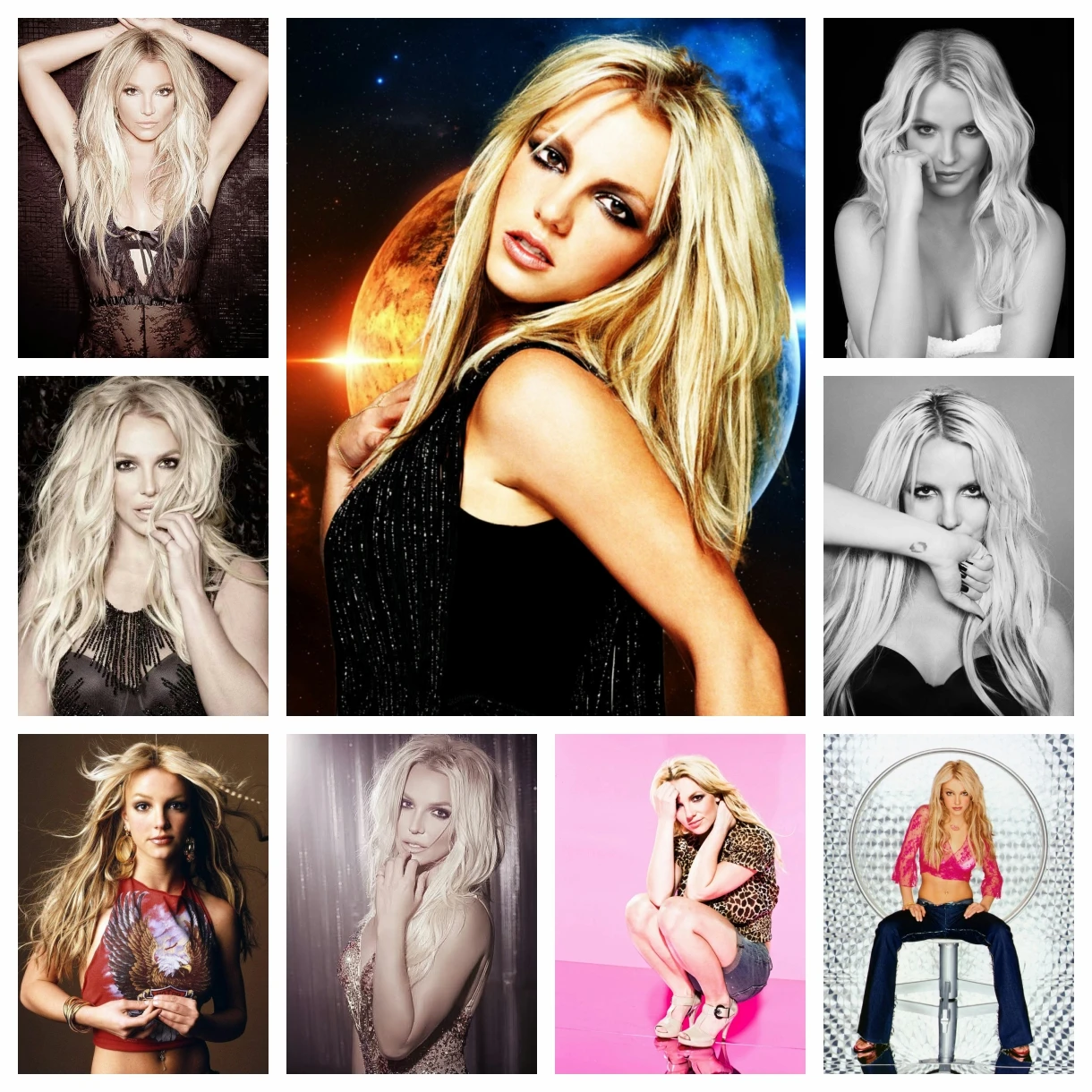 Diy taladro completo famoso cantante de música pintura de diamante Britney Spears diamante bordado imagen para decoración Interior abanicos hechos a mano