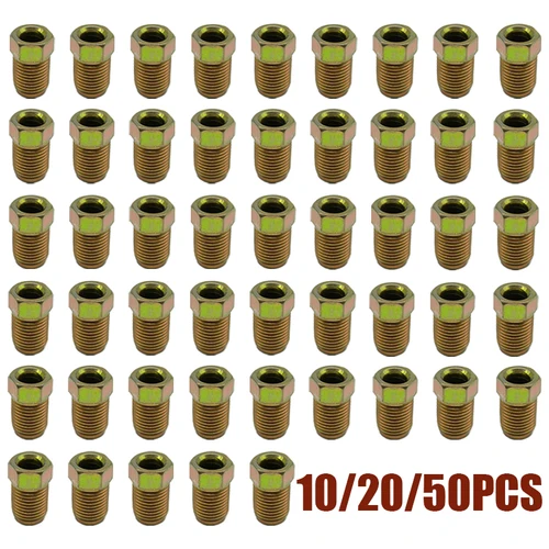 10/20/50X 10mm x 1mm macho corto tubo de freno de coche tornillos tuercas pernos para 3/16 ""pulgadas tubo de frenado métrico línea de freno conectores de accesorios