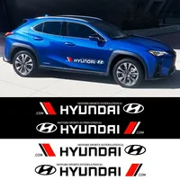2PCS Car Body Stickers Car Door Side Stickers Decoration Decal For Hyundai Fe Sonata Solaris Azera Creta I30 Ix25 Tucson IX35