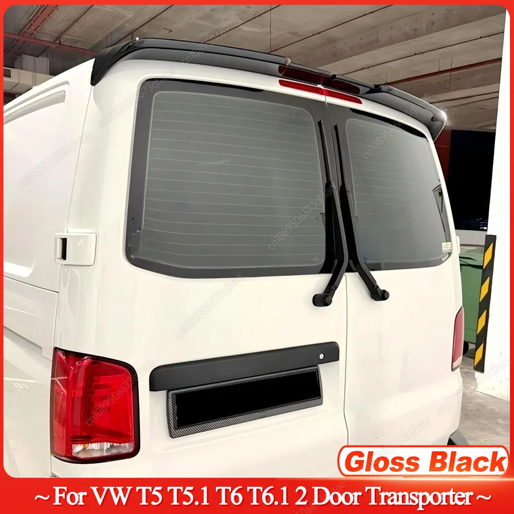 

1 Set Car Rear Trunk Roof Spoiler Wing For Volkswagen VW T5 T5.1 T6 T6.1 Double Door Transporter ABS Gloss Black Bodykits Tuning