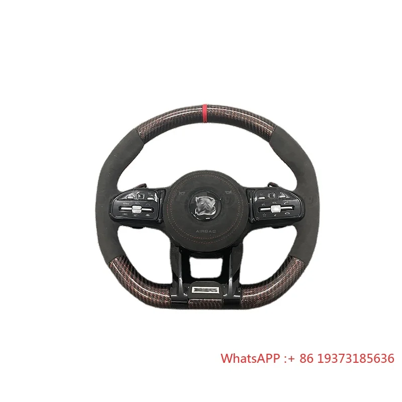

Upgrade Red Carbon Fiber Car Steering Wheel for Mercedes Benz G-Class G Wagon G63 Kit AMG G500 G550