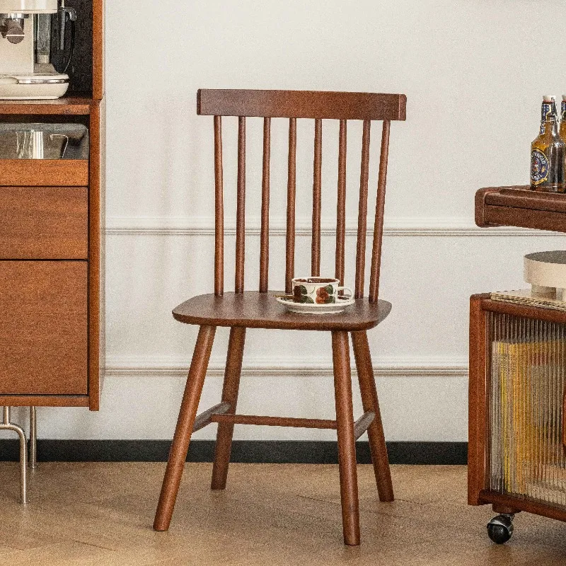 Solid wood dining chair portable, modern Scandinavian design home or dining room furniture