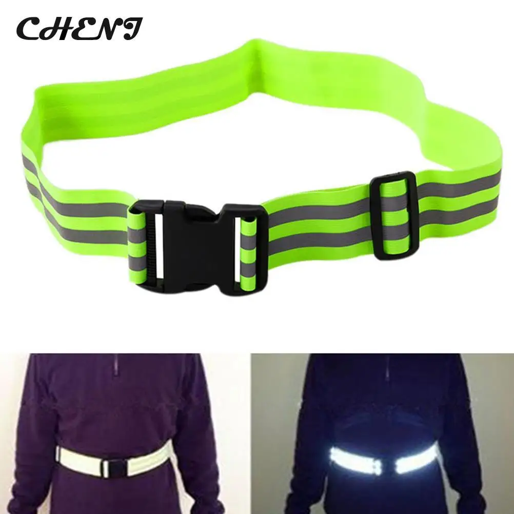 Reflective Band For Running High Visible Night Safety Gear For Arm Wrist Waist Ankle Adjustable Elastic Safety Reflective Belt