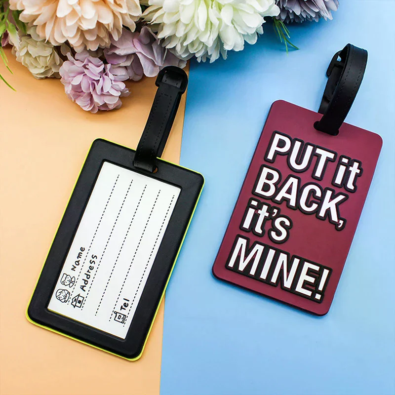 2022 クリエイティブレターバッグではありません旅行アクセサリー荷物タグスーツケース漫画スタイルファッションシリコンポータブルトラベルラベル