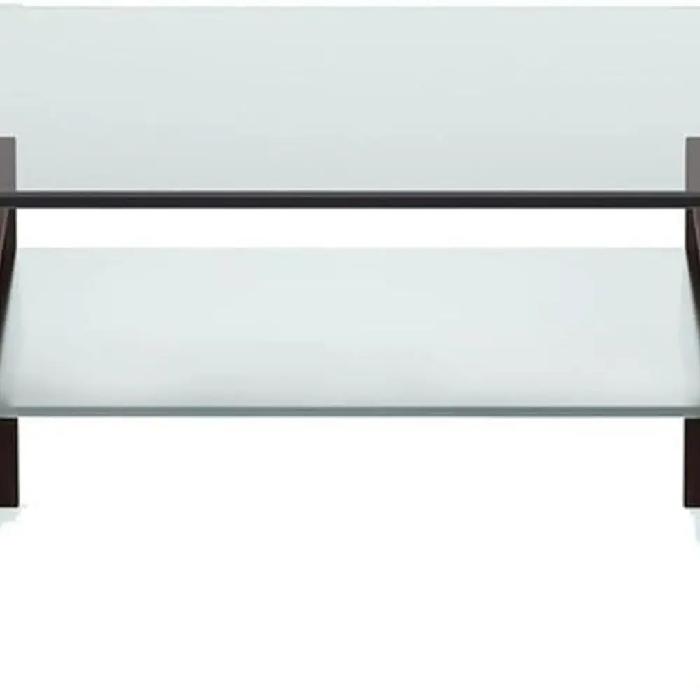 

Metal Legged Rectangular Glass Coffee Table for Living Spaces