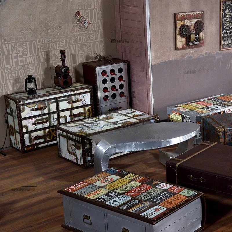 النمط الصناعي ستة الصدر، بار مقهى خزانة جانبية متجر الملابس #3