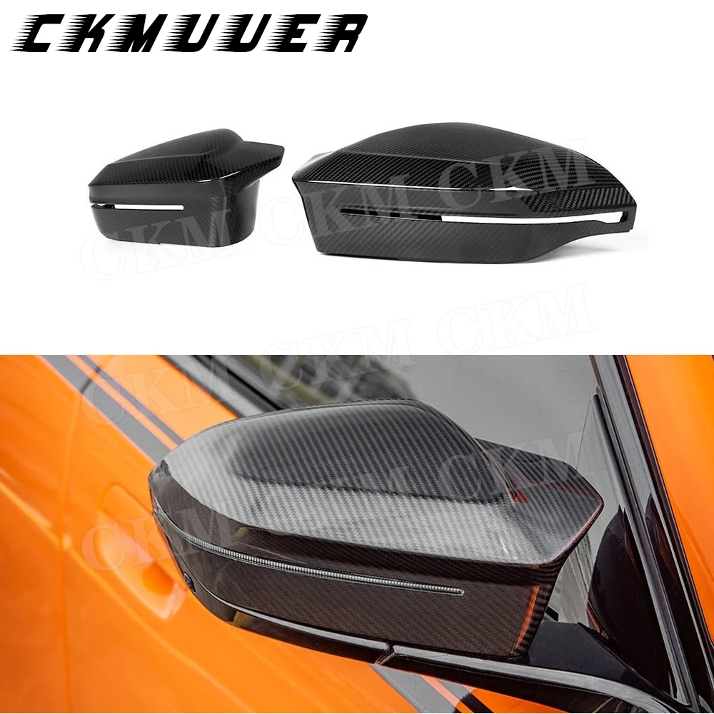 

CKMUUER Carbon Fiber Rearview Mirror Cover for BMW 5 Series G60 G68 2024+ LHD / RHD ABS Reverse Mirrors Shell Mirrors Case