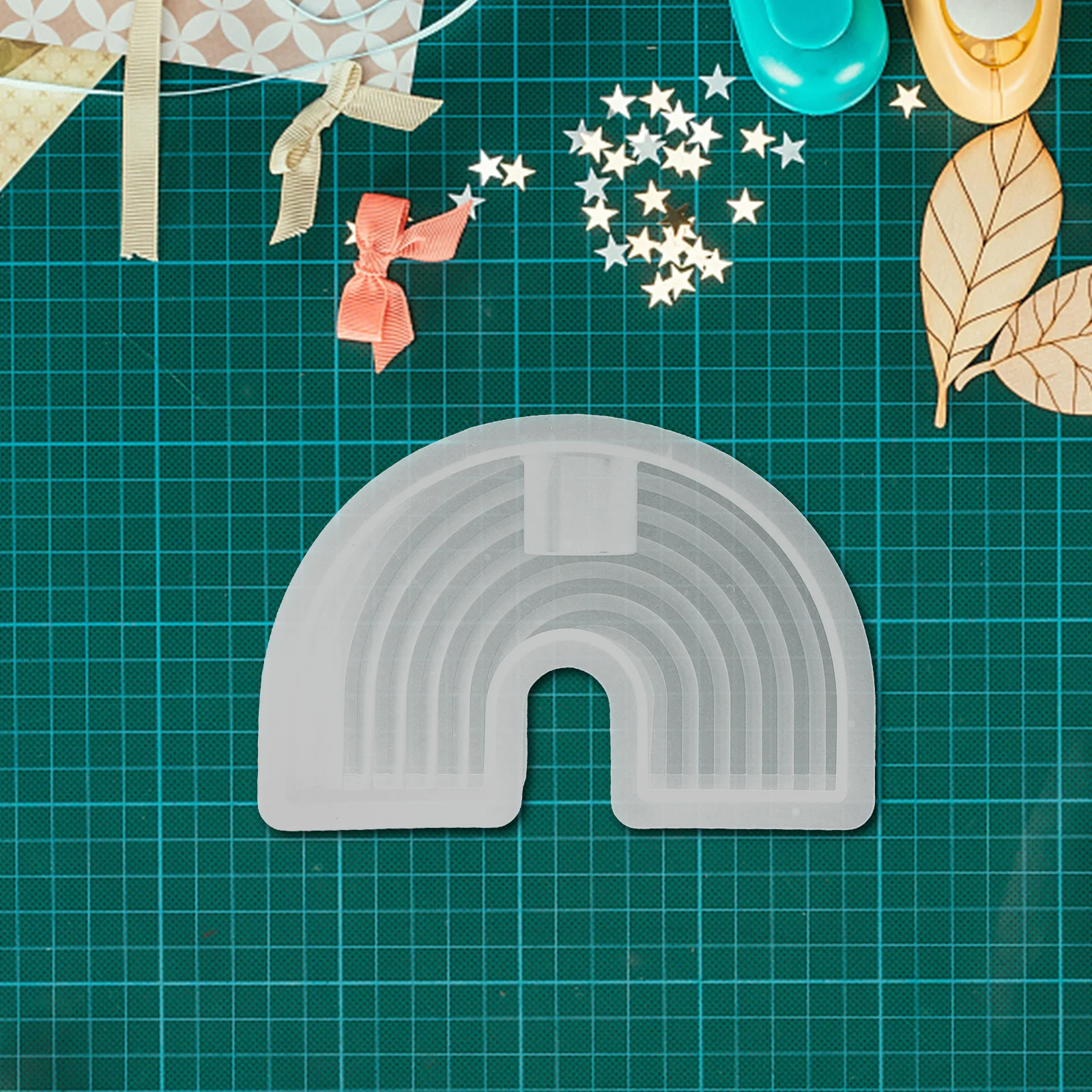 

2pcs Silicone Mold Arch Shape For Diy Making Reusable Tealight Holder Molds Kit Candlestick Craft Tool